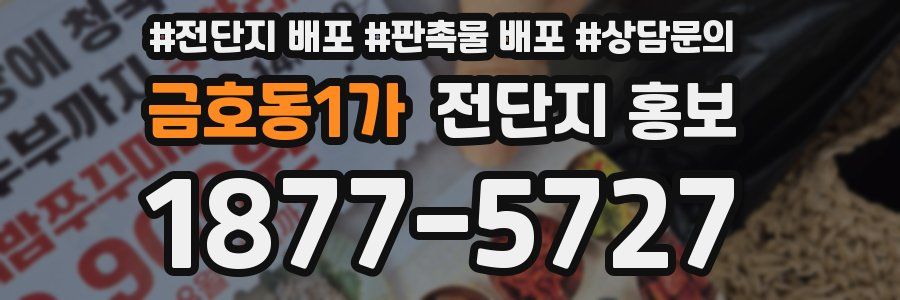 금호동1가 전단지 홍보