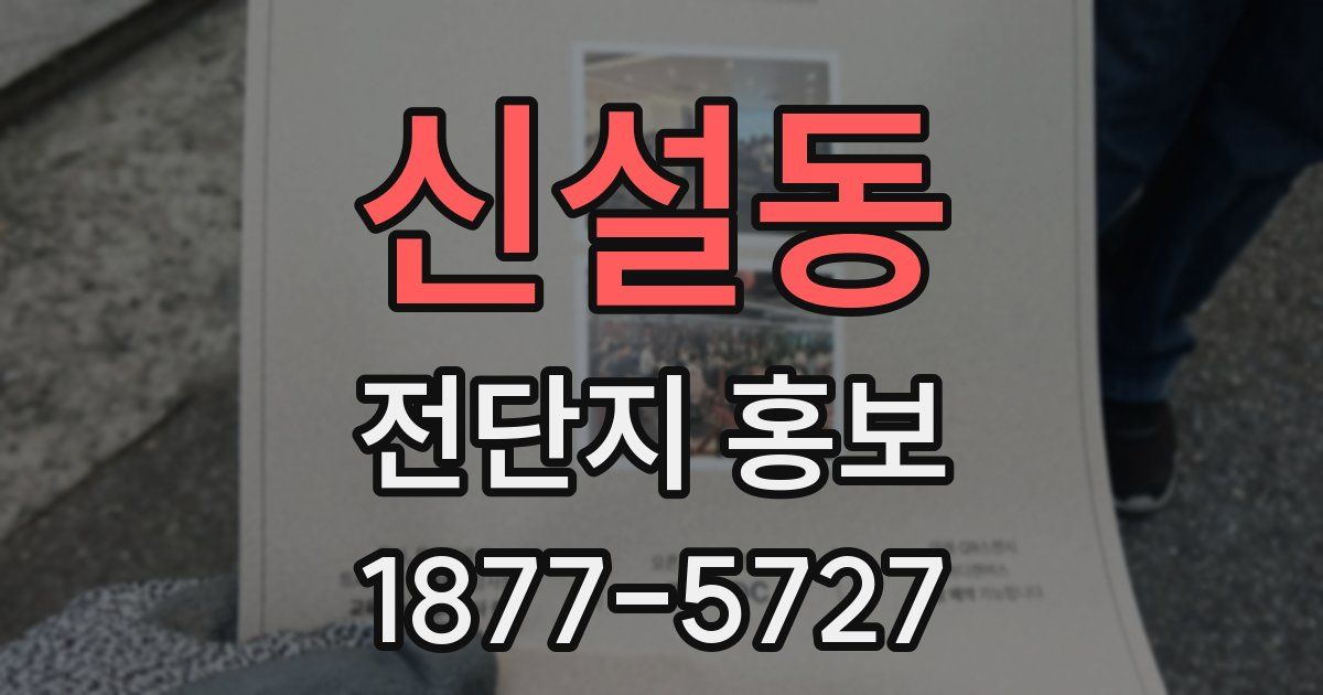 신설동 전단지 홍보