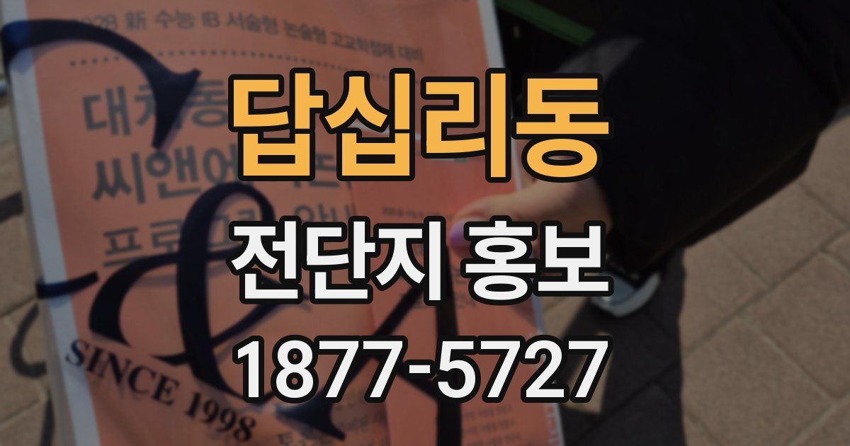 답십리동 전단지 홍보
