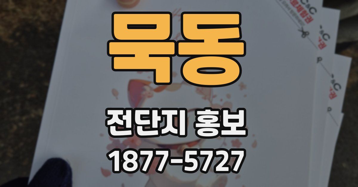 묵동 전단지 홍보