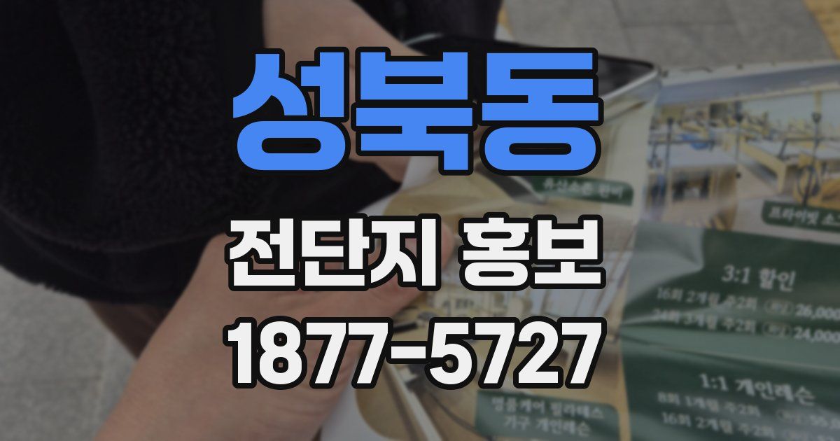 성북동 전단지 홍보
