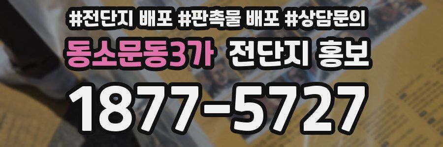 동소문동3가 전단지 홍보