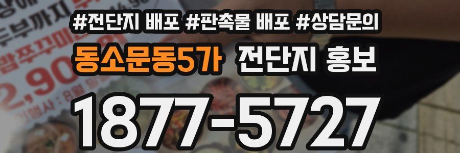 동소문동5가 전단지 홍보