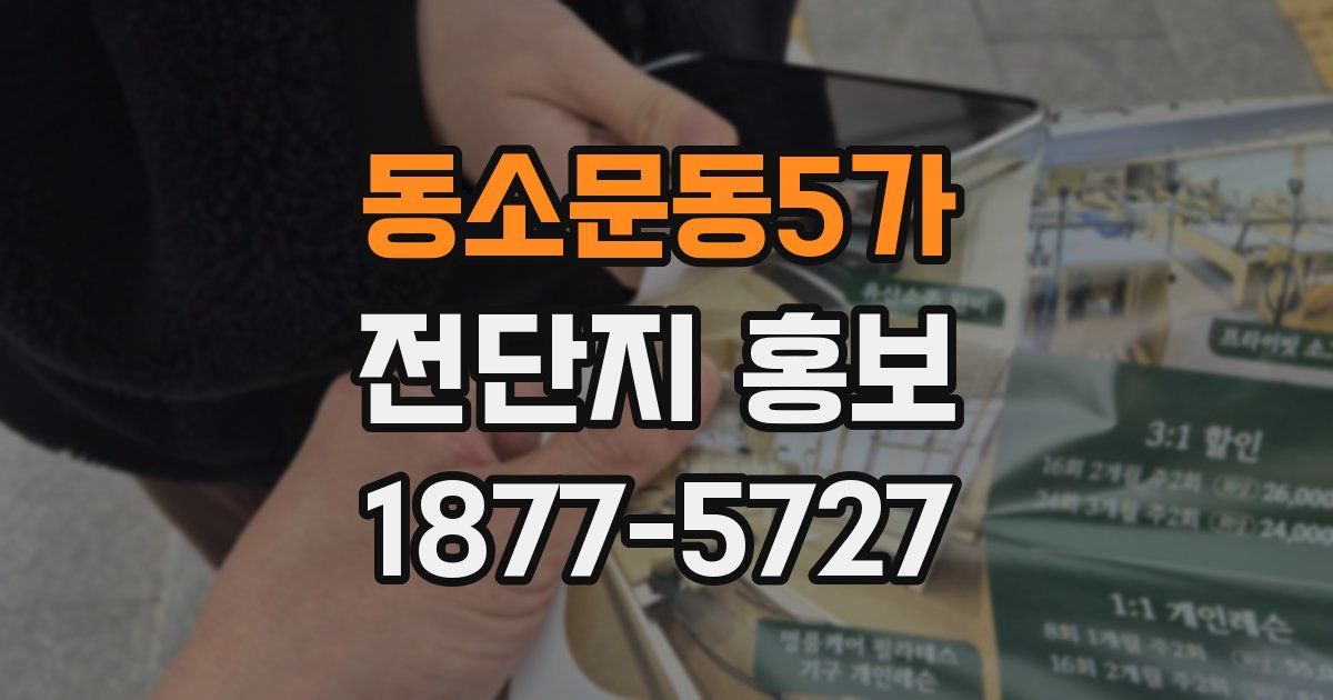 동소문동5가 전단지 홍보
