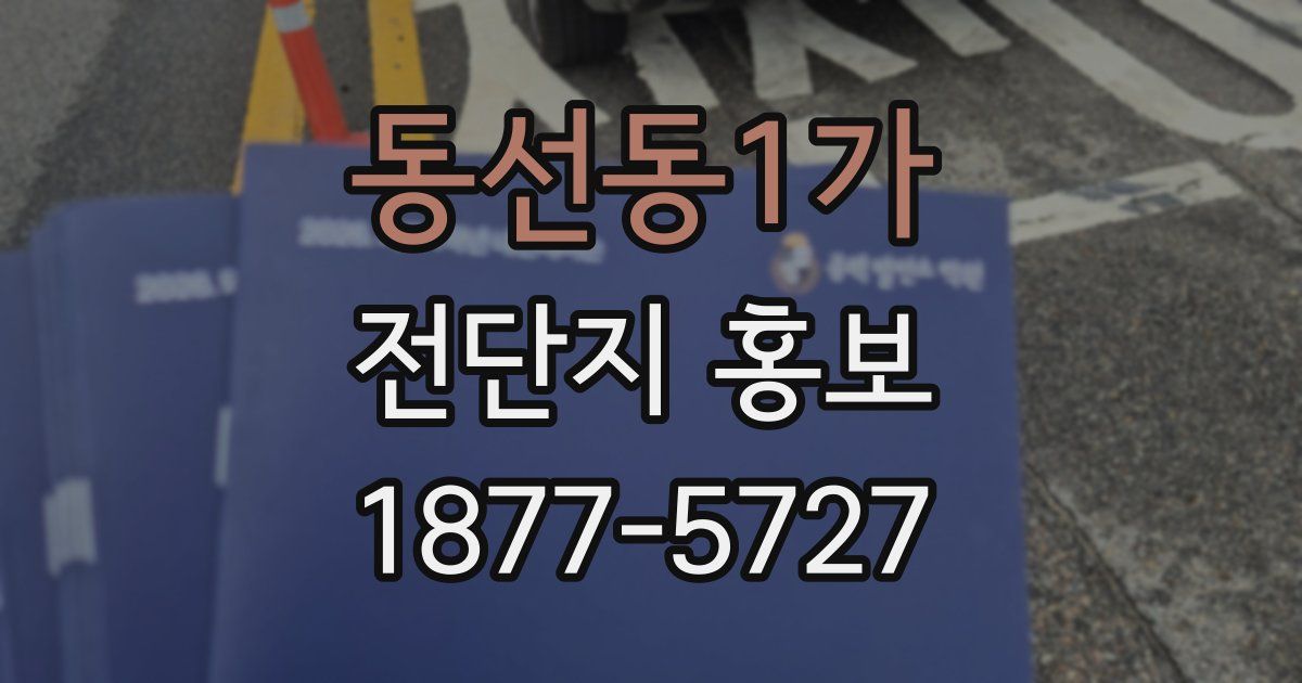 동선동1가 전단지 홍보