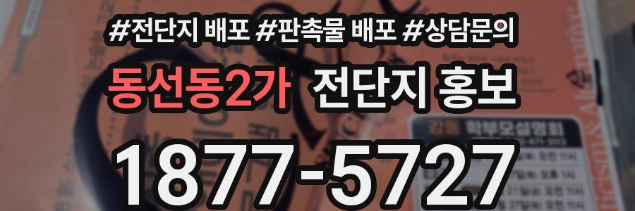 동선동2가 전단지 홍보