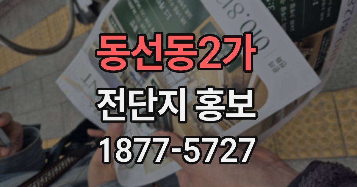 동선동2가 전단지 홍보