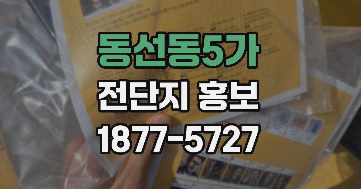 동선동5가 전단지 홍보