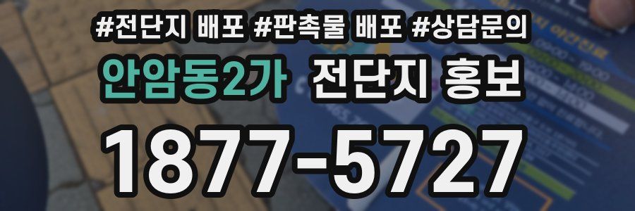 안암동2가 전단지 홍보