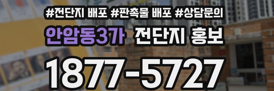 안암동3가 전단지 홍보