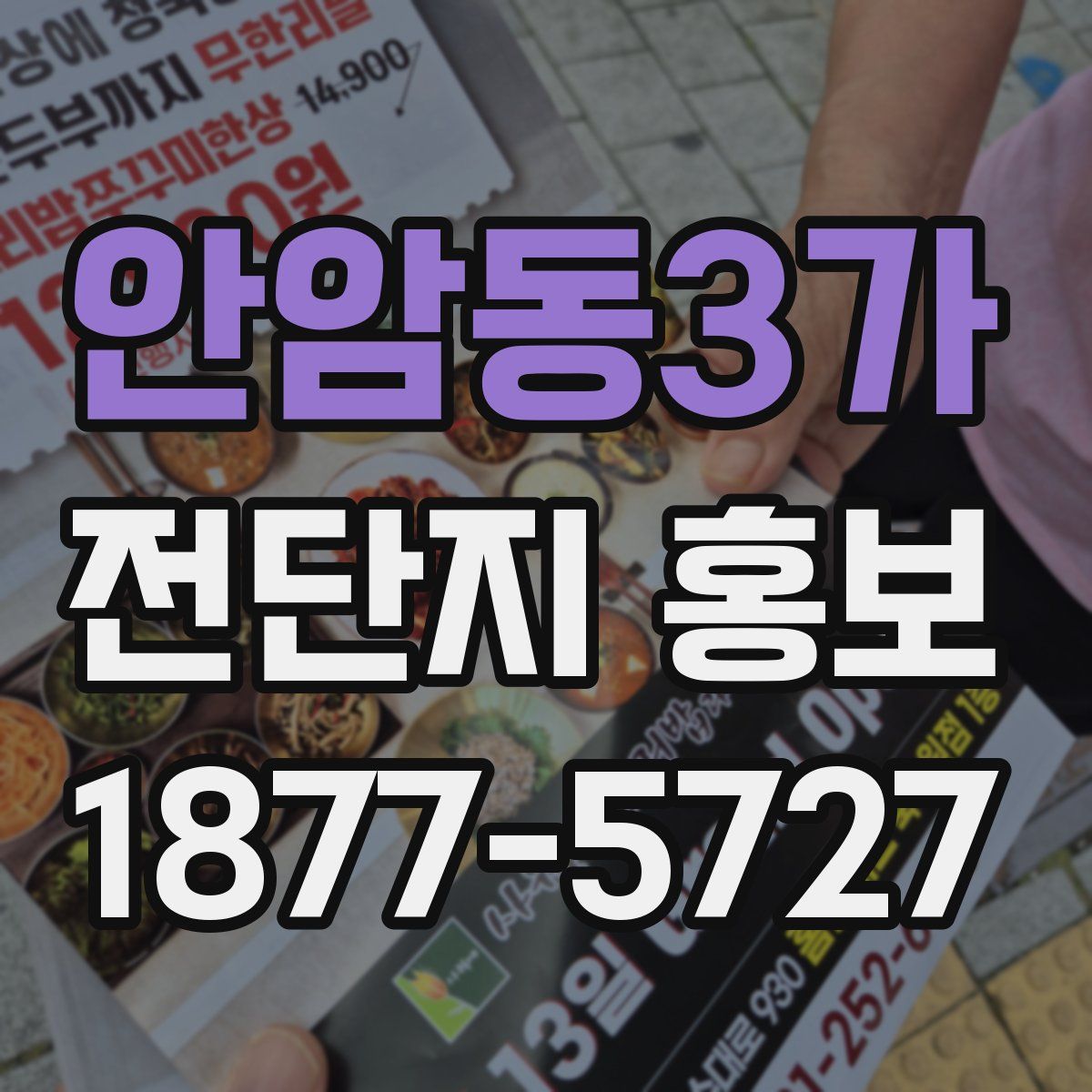 안암동3가 전단지 홍보