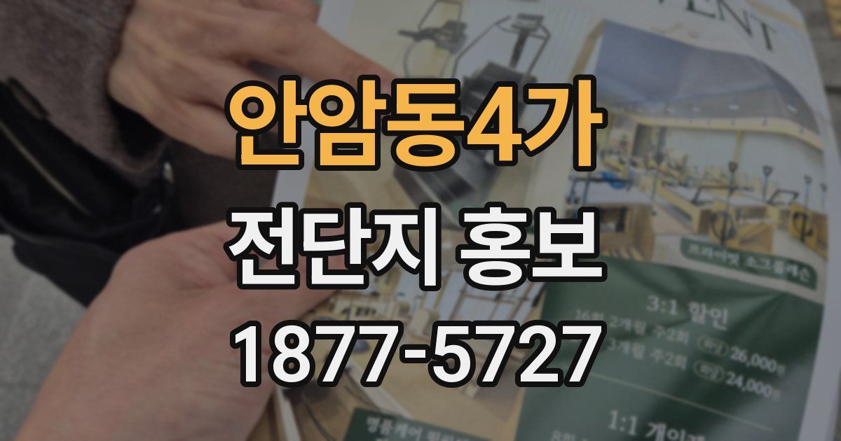 안암동4가 전단지 홍보