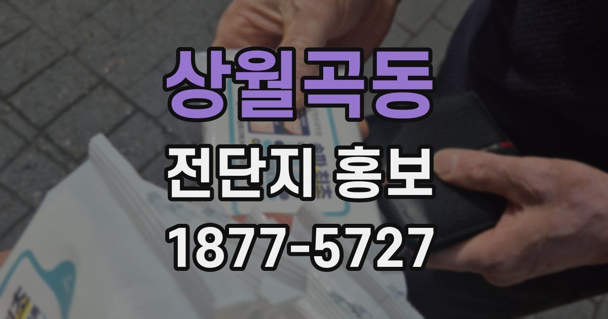 상월곡동 전단지 홍보