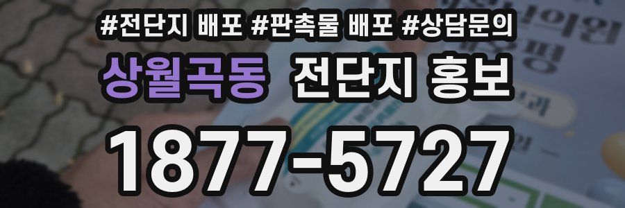 상월곡동 전단지 홍보