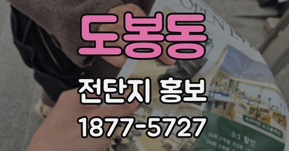 도봉동 전단지 홍보