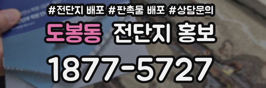 도봉동 전단지 홍보