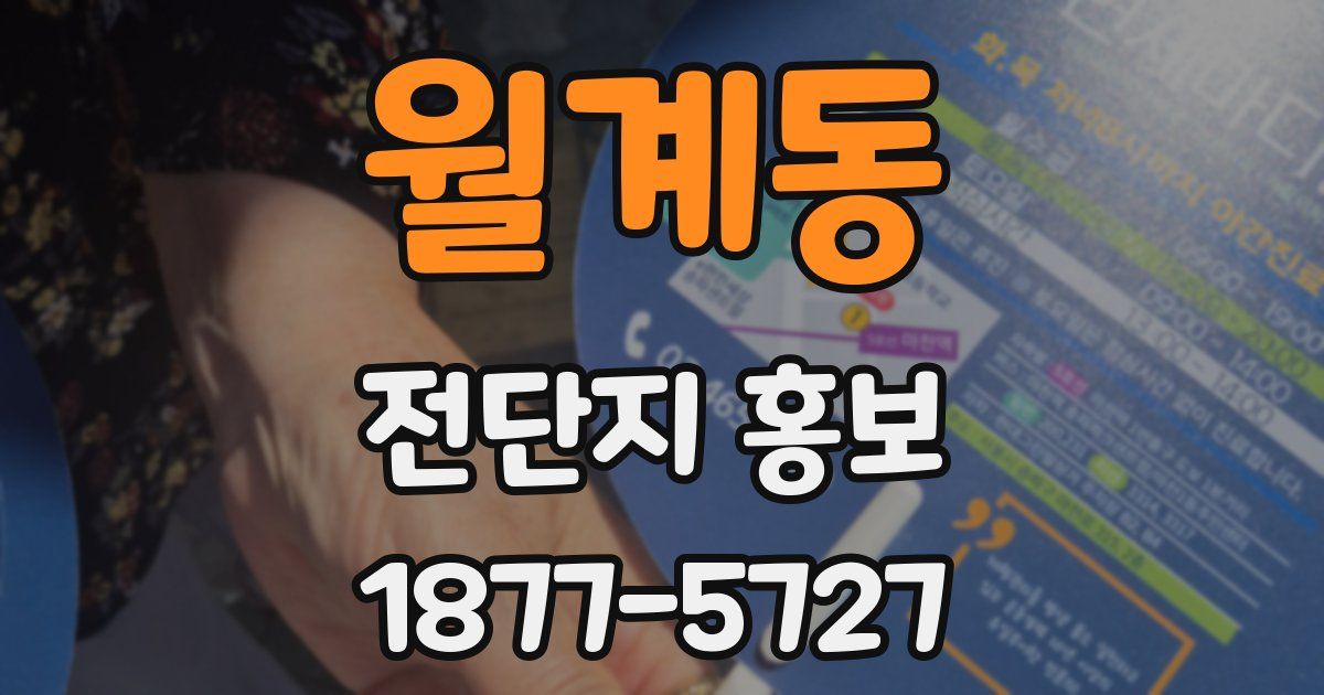 월계동 전단지 홍보