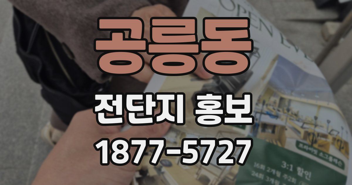 공릉동 전단지 홍보