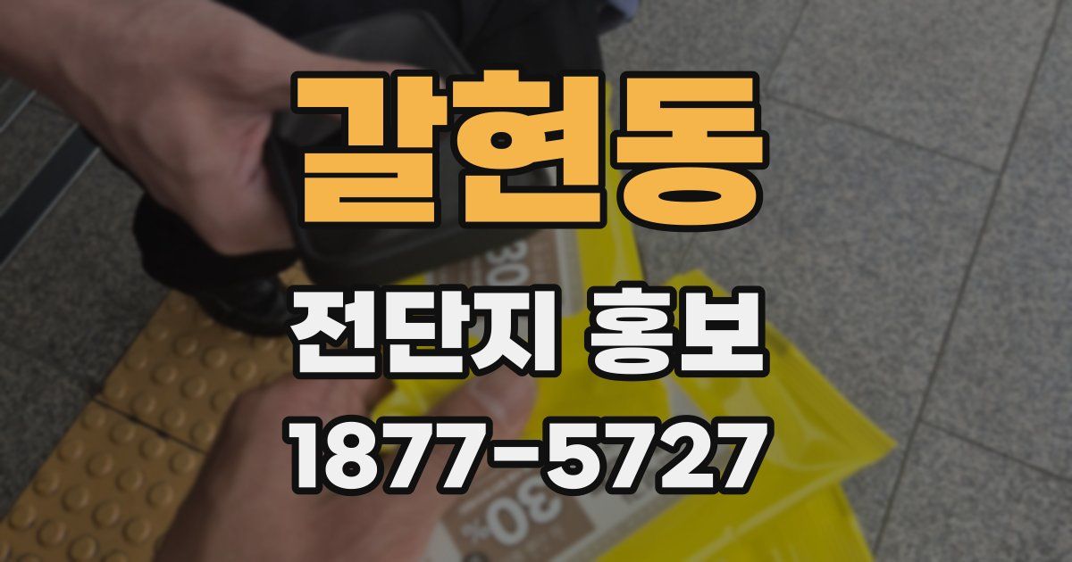 갈현동 전단지 홍보
