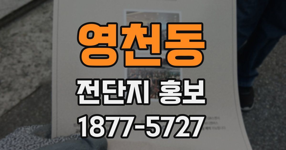영천동 전단지 홍보