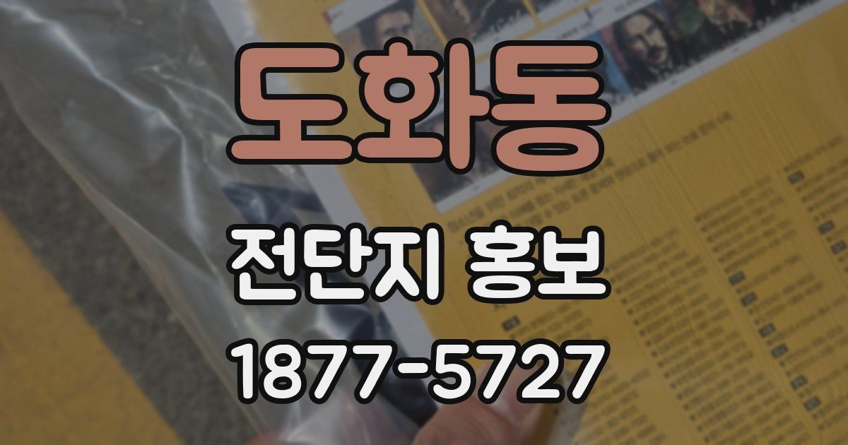 도화동 전단지 홍보