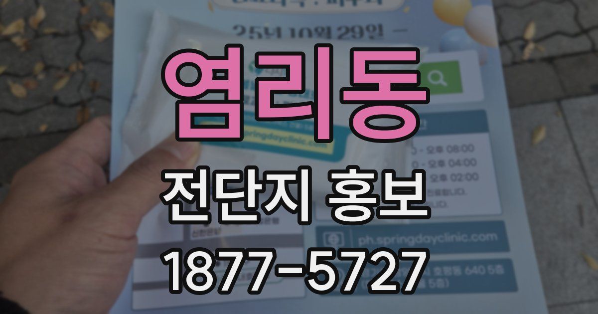 염리동 전단지 홍보