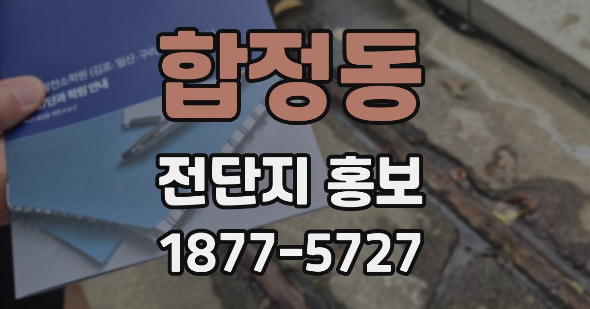 합정동 전단지 홍보