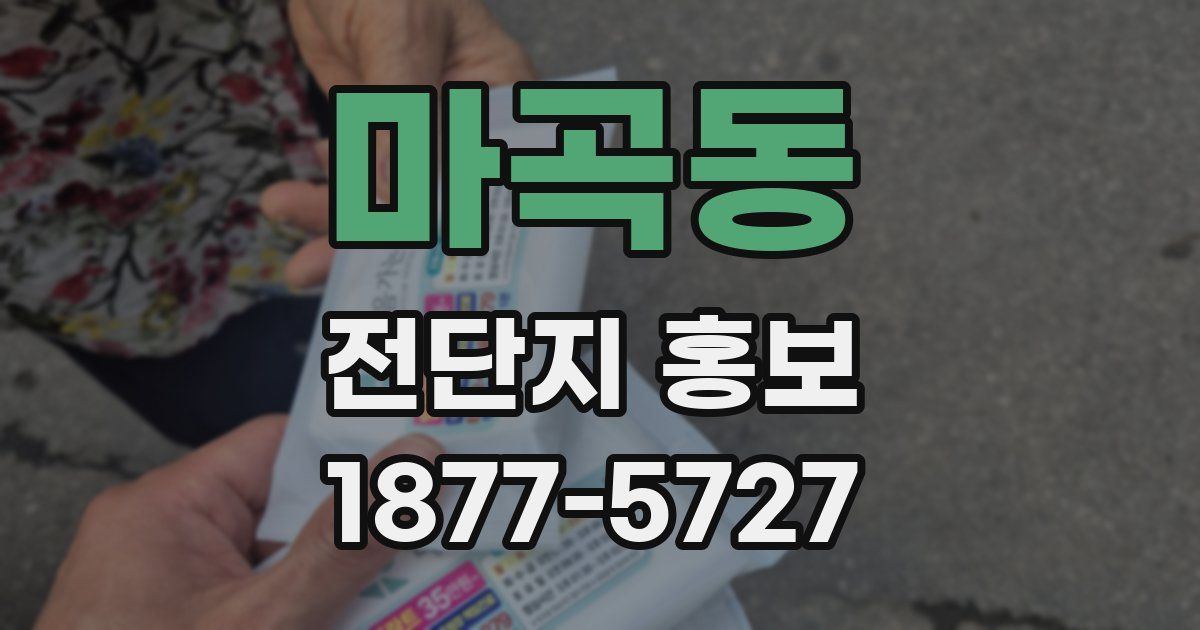 마곡동 전단지 홍보