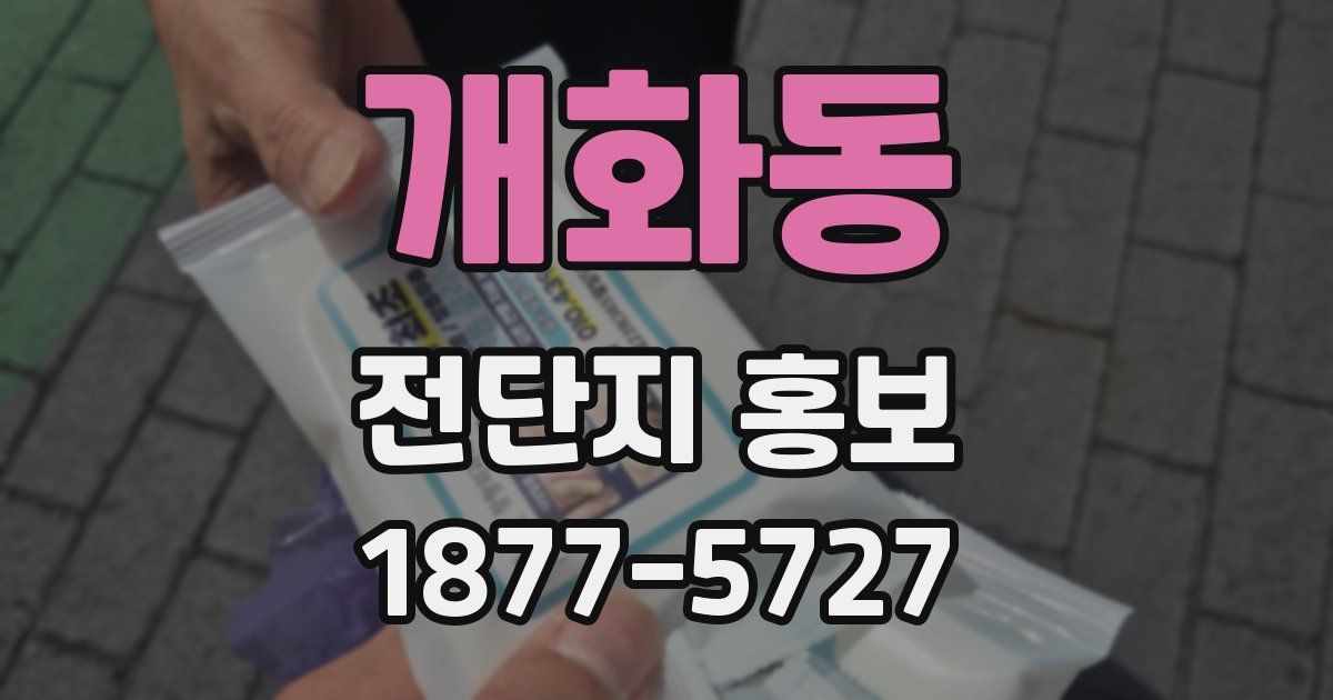 개화동 전단지 홍보