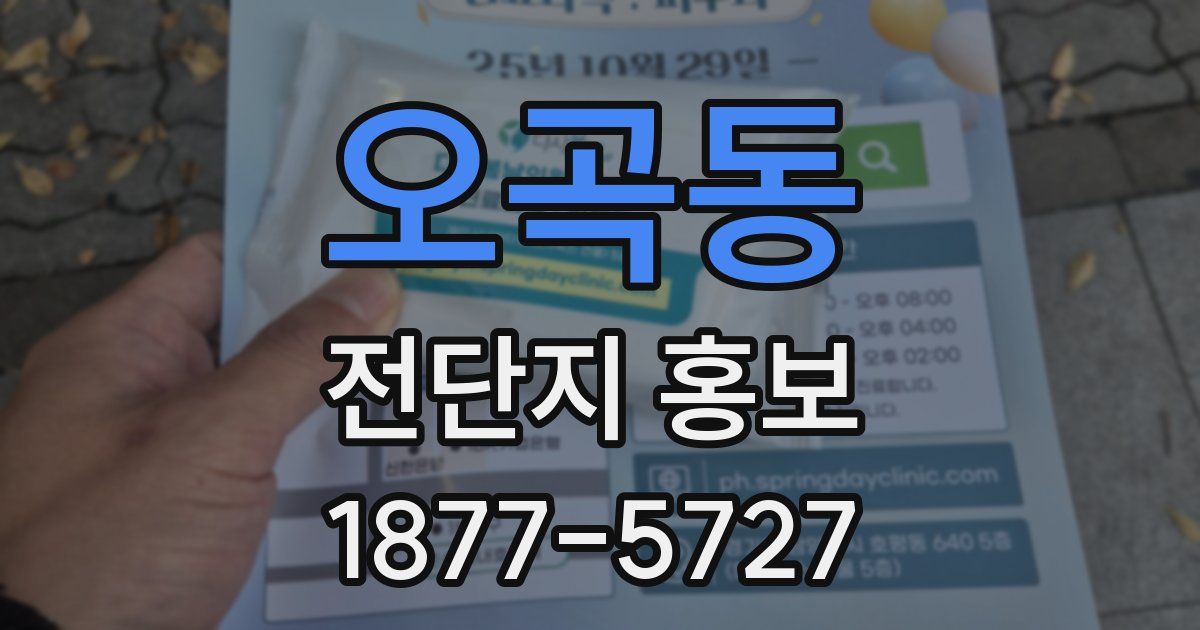 오곡동 전단지 홍보