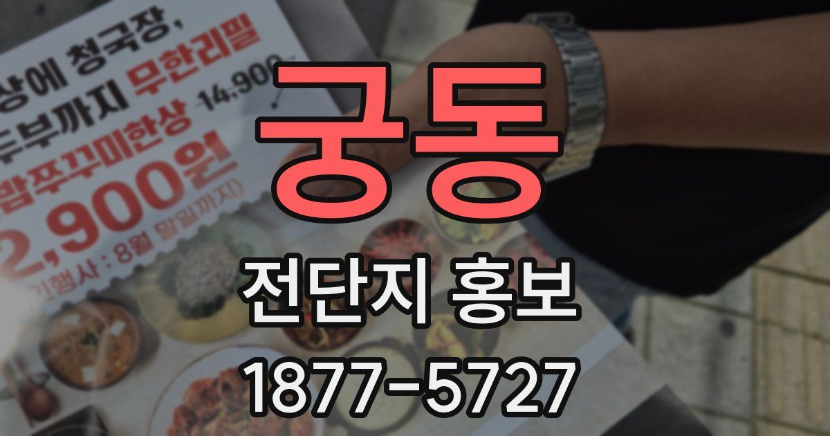 궁동 전단지 홍보