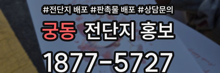 궁동 전단지 홍보