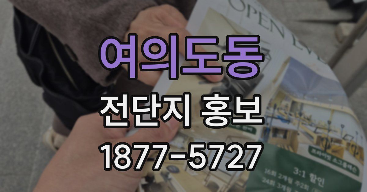 여의도동 전단지 홍보