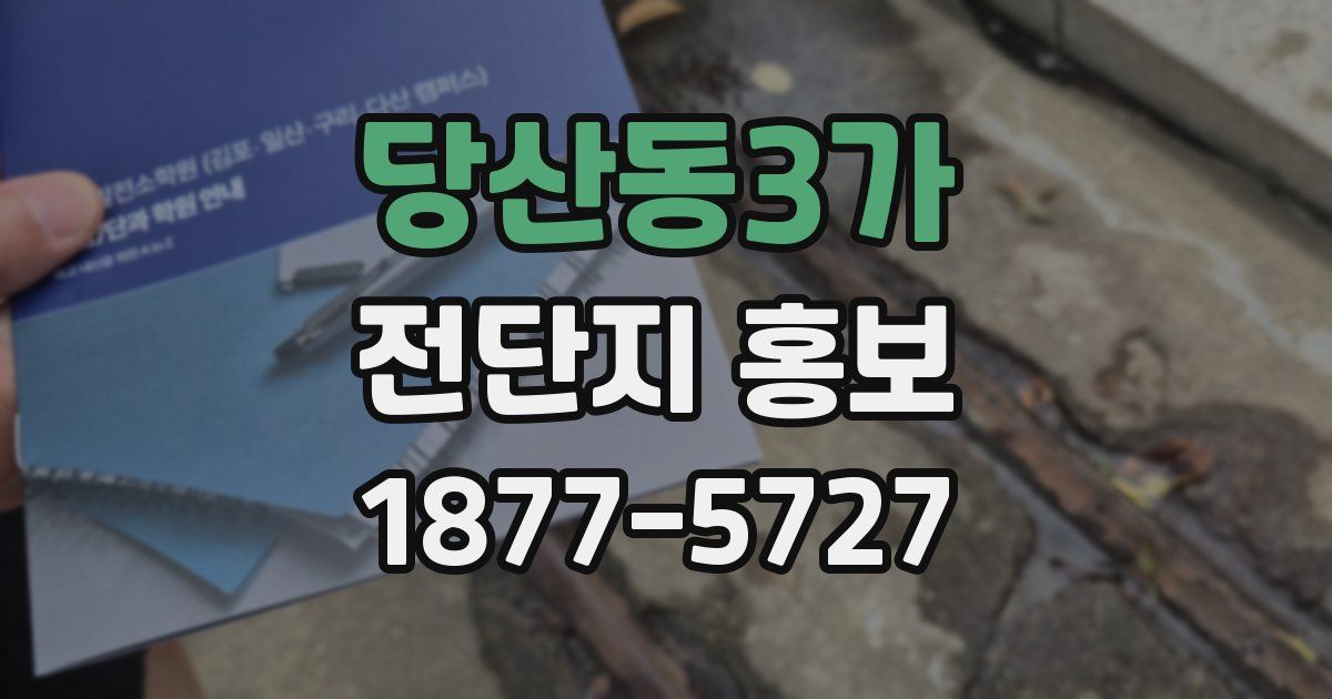 당산동3가 전단지 홍보