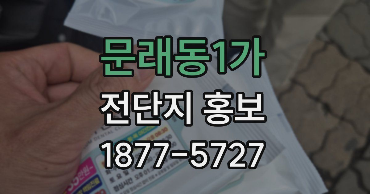 문래동1가 전단지 홍보