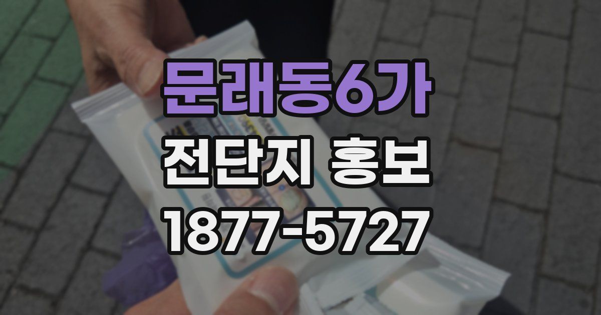 문래동6가 전단지 홍보