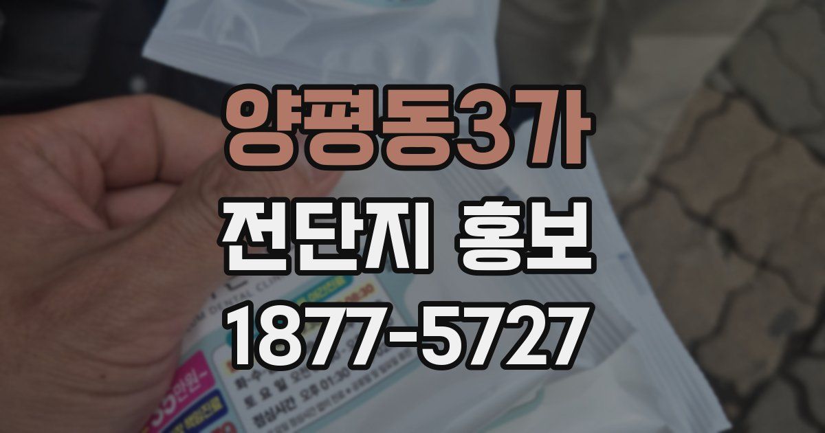 양평동3가 전단지 홍보