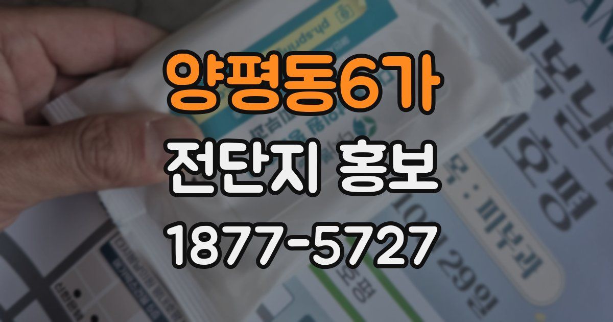 양평동6가 전단지 홍보