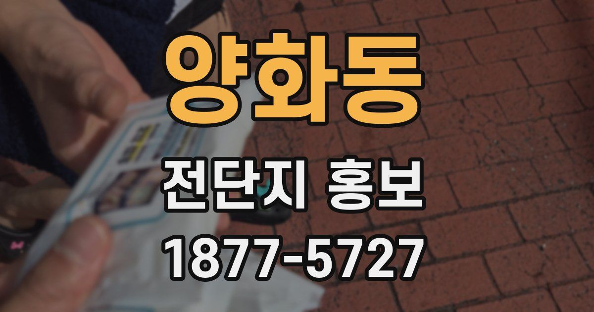 양화동 전단지 홍보