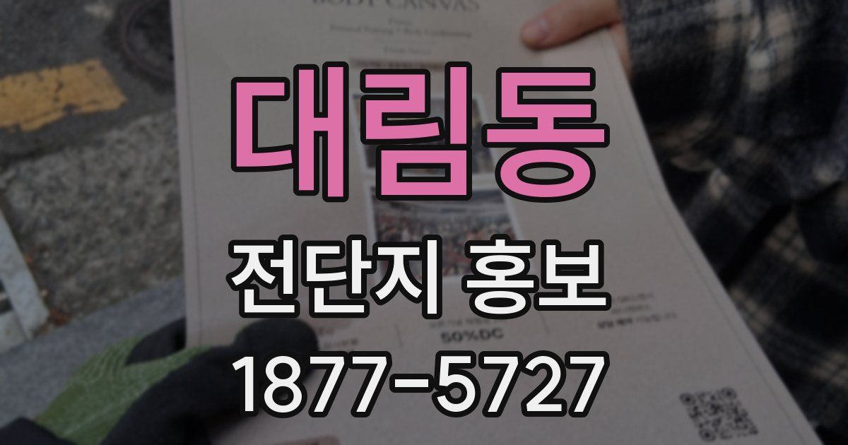 대림동 전단지 홍보