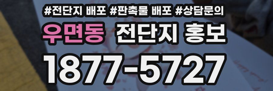 우면동 전단지 홍보