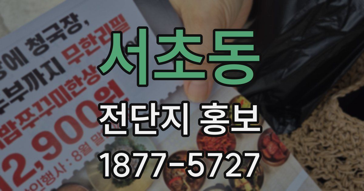 서초동 전단지 홍보