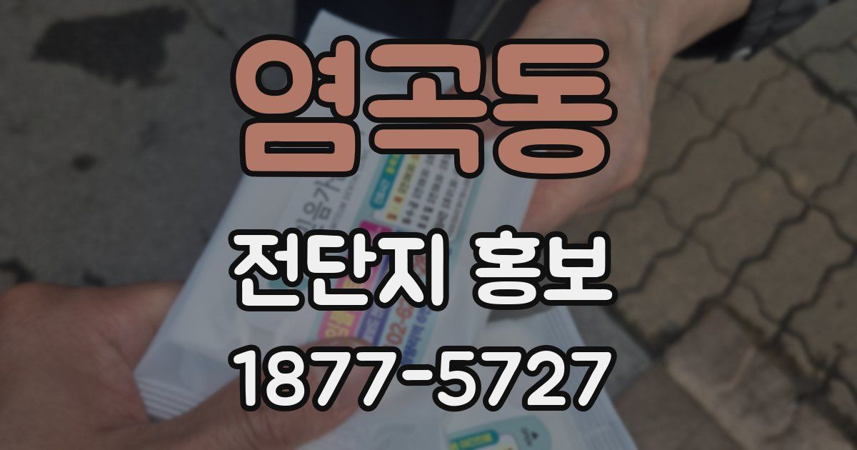 염곡동 전단지 홍보