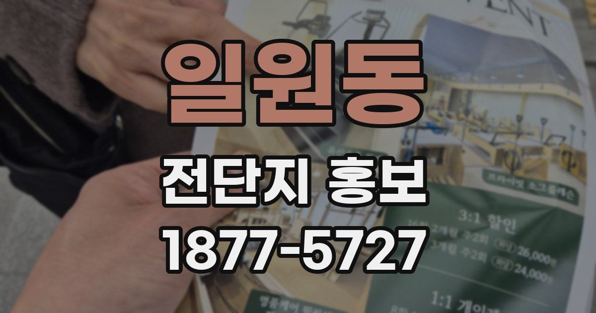 일원동 전단지 홍보