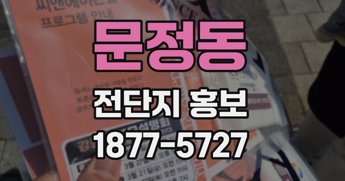 문정동 전단지 홍보