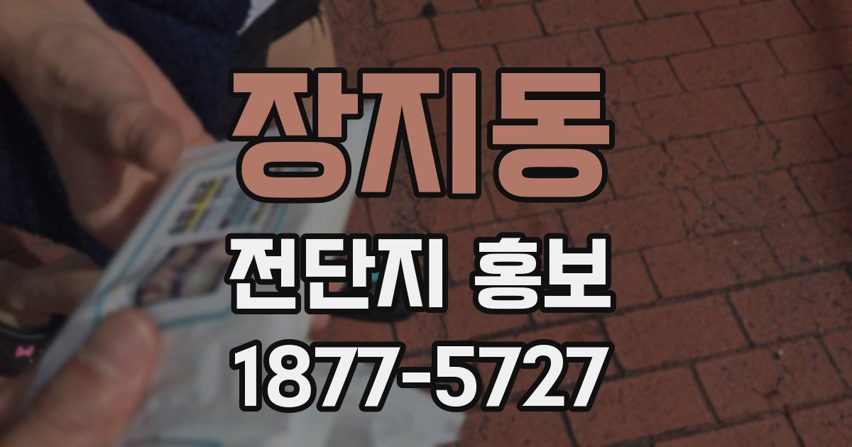 장지동 전단지 홍보