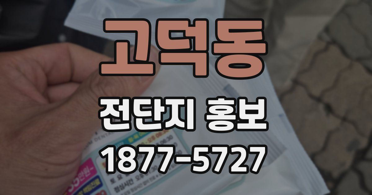 고덕동 전단지 홍보