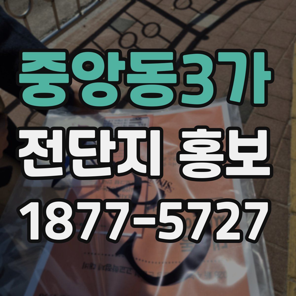 중앙동3가 전단지 홍보