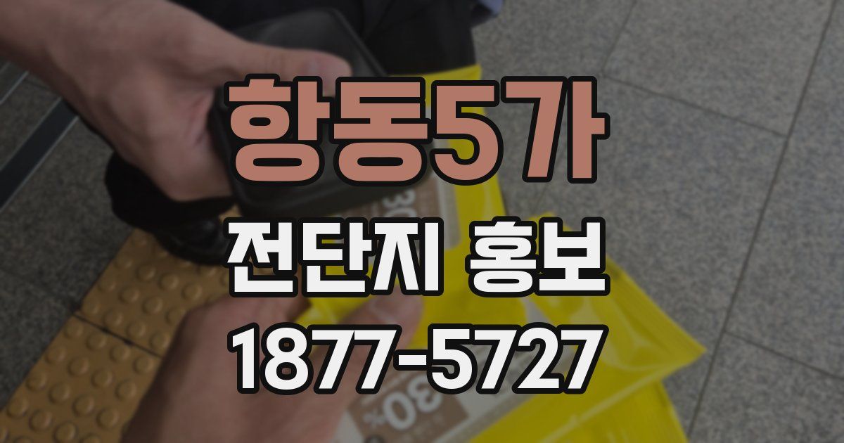항동5가 전단지 홍보