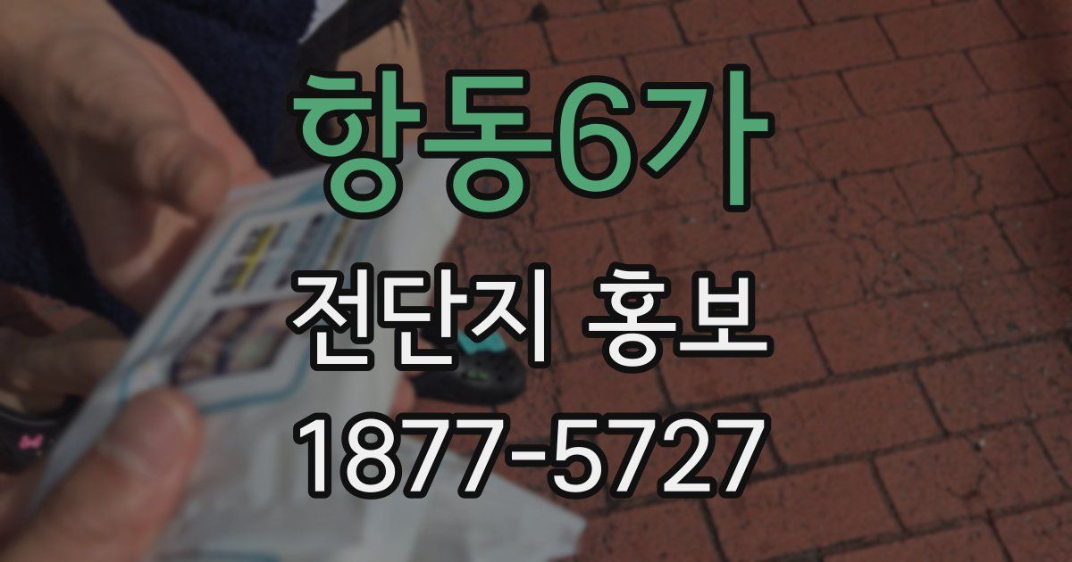 항동6가 전단지 홍보
